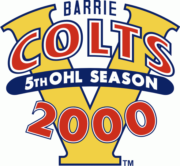 Barrie Colts 2000 anniversary logo iron on transfers for T-shirts